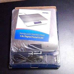 DIGITAL POSTAL SCALE 5 Pound stamps.com Stainless Steel
